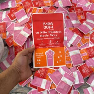 Meeoow Club 10 Minute Painless Body Wax Orange Hair Removal Powder for Women