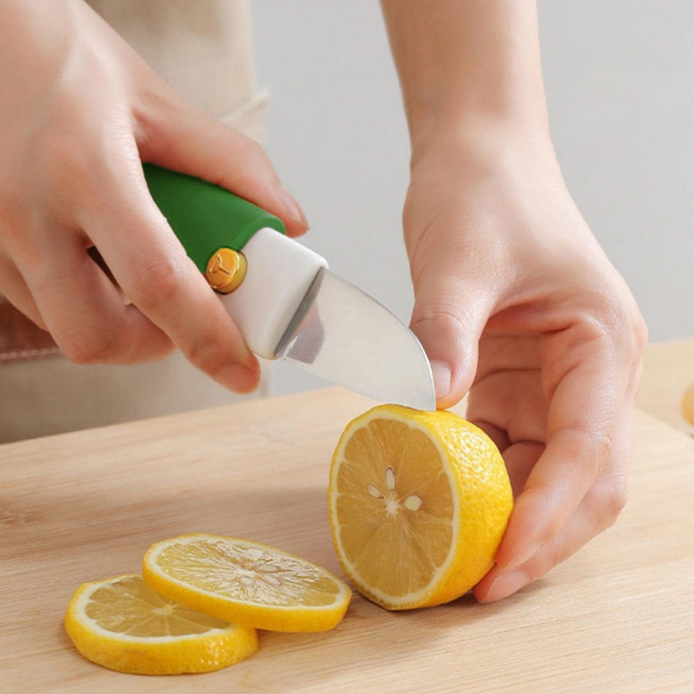 Stainless Steel 2 in 1 Fruit cutting Knife with Peeler For Peeling and Cutting (Random Color) - Image 5