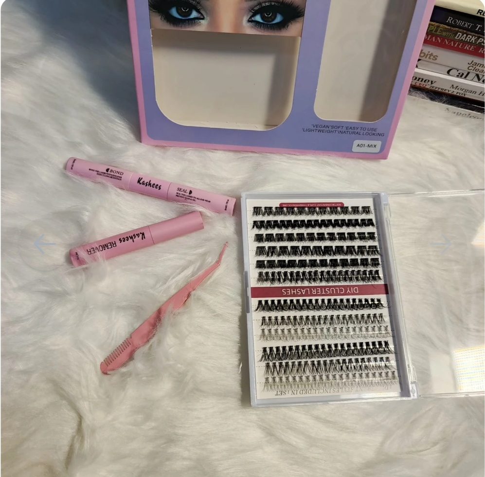 Kashee's 4 In 1 Permanent Eyelash Extension Set Professional Lash Kit | Mix Size - Image 6