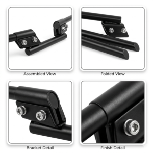 3-Piece Universal Metal Handle Set for All Bikes – Easy Fit for 70cc, CG125, YBR, Suzuki 150