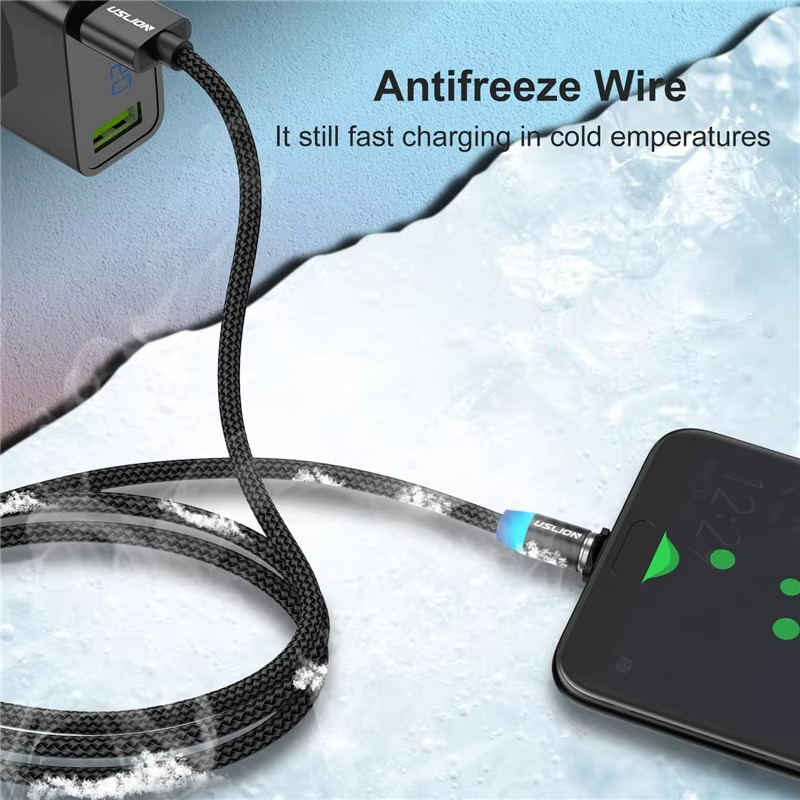 3-In-1 Magnetic Fast Charging Cable with 360° Rotation and LED - Image 9