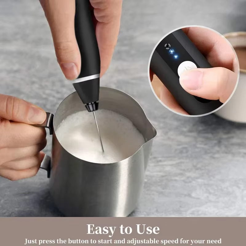 Rechargeable Coffee Beater – USB Rechargeable Powerful Milk Frother for Coffee, Cappuccino, Latte, Matcha, Hot Chocolate & Kitchen Use | High-Speed Stainless Steel Whisk Mixer - Image 5