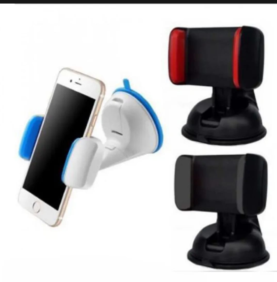 360° Rotation Universal Car Phone Holder – Dashboard & Windscreen Suction Mount Stand | Silicone Suction Cup Phone Bracket (Random Color)