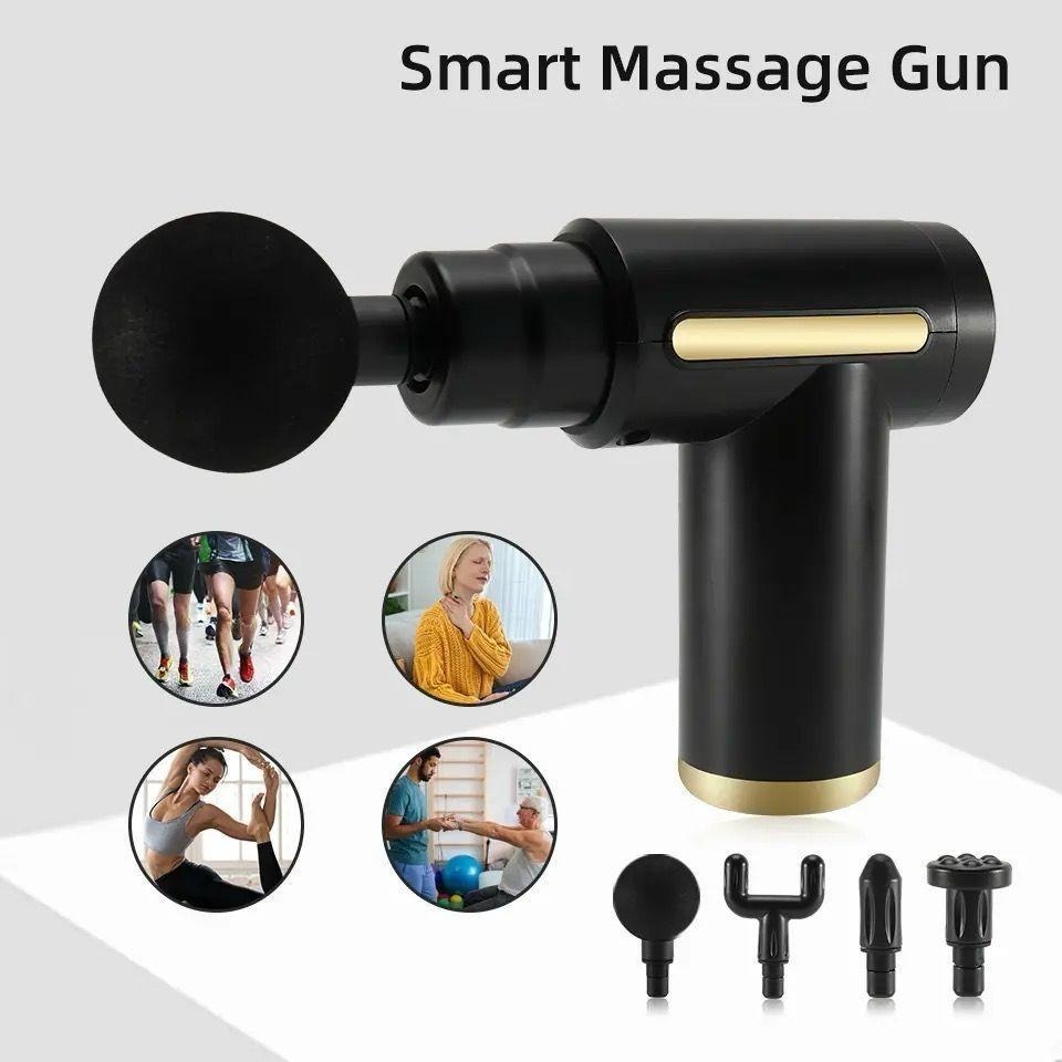 Professional Smart Percussion Massage Gun – High-Intensity Deep Tissue Muscle Massager With 4 Interchangeable Heads - Image 3