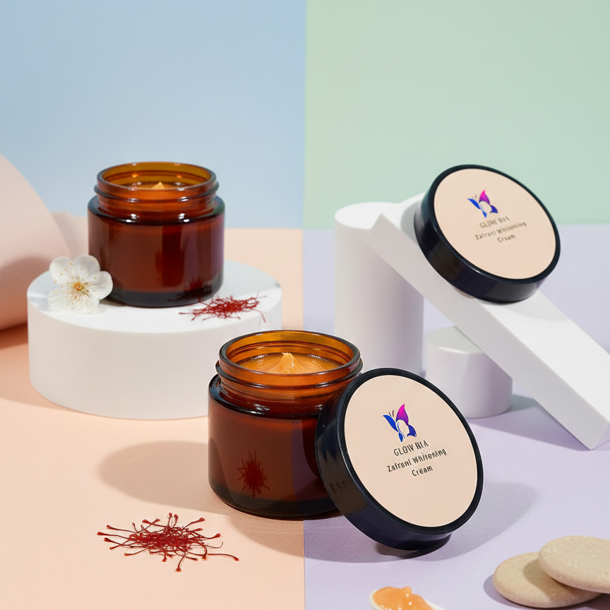 Glow Ria Zafrani Whitening Cream – Brightening & Radiance Boost Formula for Even Skin Tone | 250g - Image 5