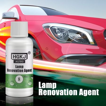HGKJ-5 50ml Car Headlight Restoration Agent Powerful Cleaner For Clear Shine And UV Protection | Restores Cloudy Yellowed Headlights To Like-New Condition - Image 3