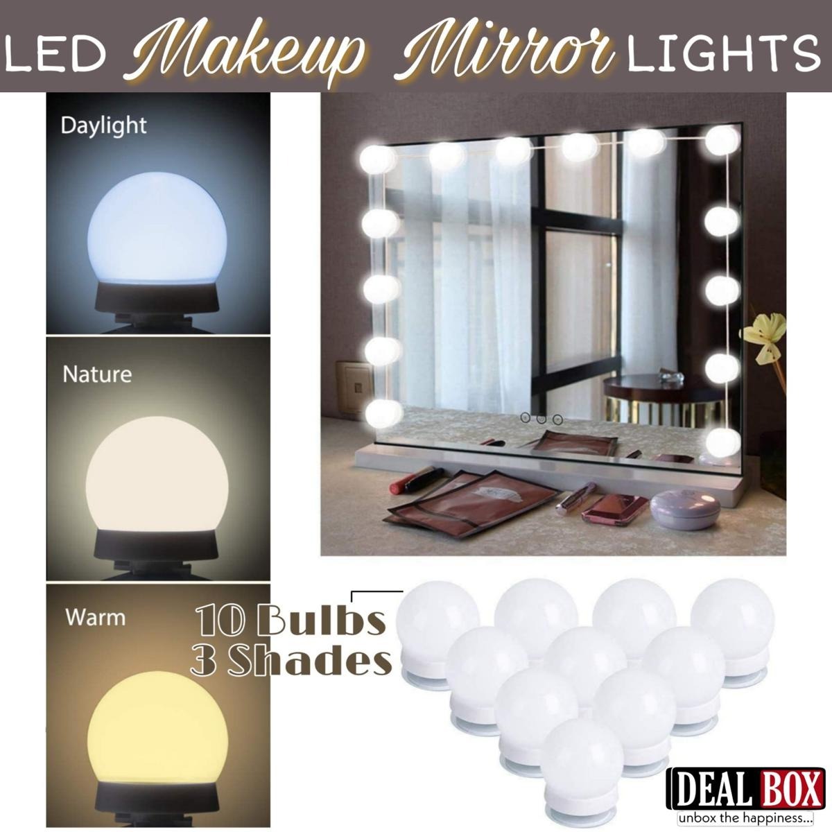 Dimmable LED Vanity Mirror Lights Kit – 10 LED Hollywood Style Bulbs for Makeup Dressing Table & Bathroom Mirror - Image 4