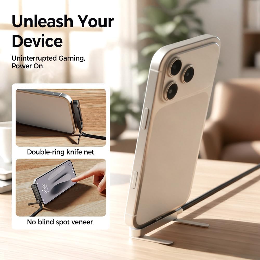 2-In-1 Data Cable With Stand | Nylon Braided USB C To USB C Cable 1.5M | 240W Fast Charging Cord For Smartphones, Tablets & Laptops - Image 6