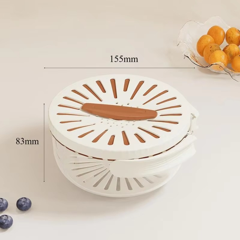 Multi-Functional Vegetable & Fruit Cleaning Basket | Folding Drainage & Storage Box | Fresh-Keeping Kitchen Filter Container - Image 5