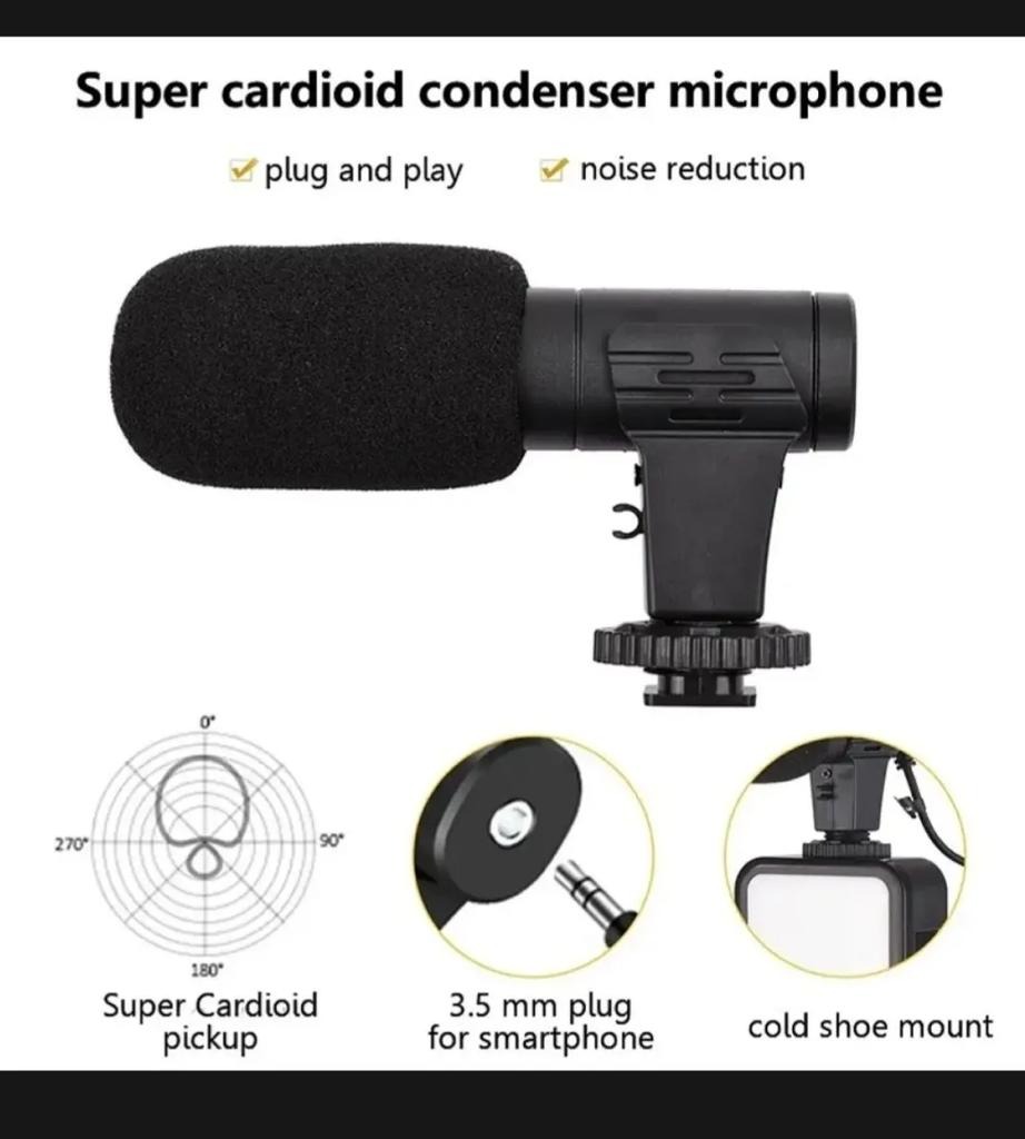 AY-49 Vlogger Kit | Microphone, LED Fill Light, Mini Tripod & Mobile Holder with Remote – Complete Video Making Set for Vlogging With Bluetooth Remote - Image 5