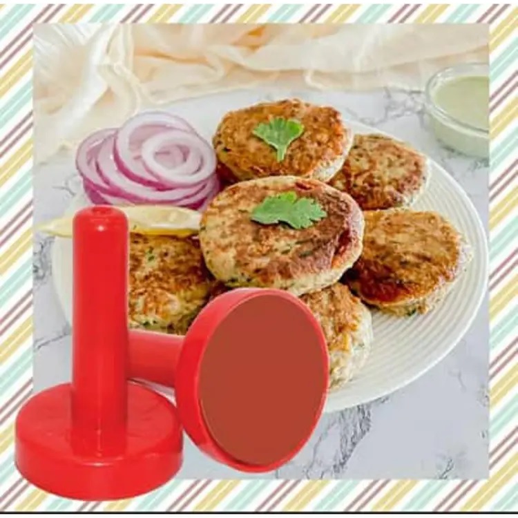 Kabab Maker Set of 3 Pcs (Heart, Round, Hexagon) (Random Color) - Image 3