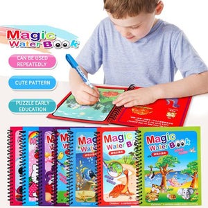 Magic Water Book Painting Drawing Coloring Board Book Doodle & Magic Water Pen(random book ) - Image 5
