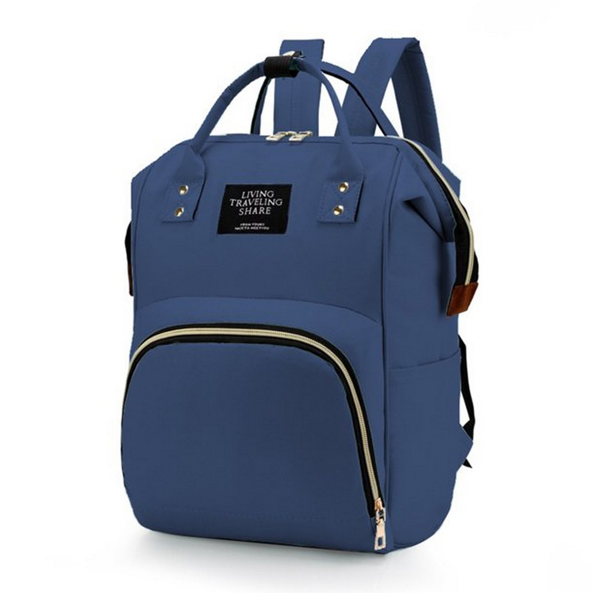 Large Capacity Mummy Bag Multi-function Waterproof Outdoor Women Backpack Nursing Bag for Baby Care - Blue - Image 10