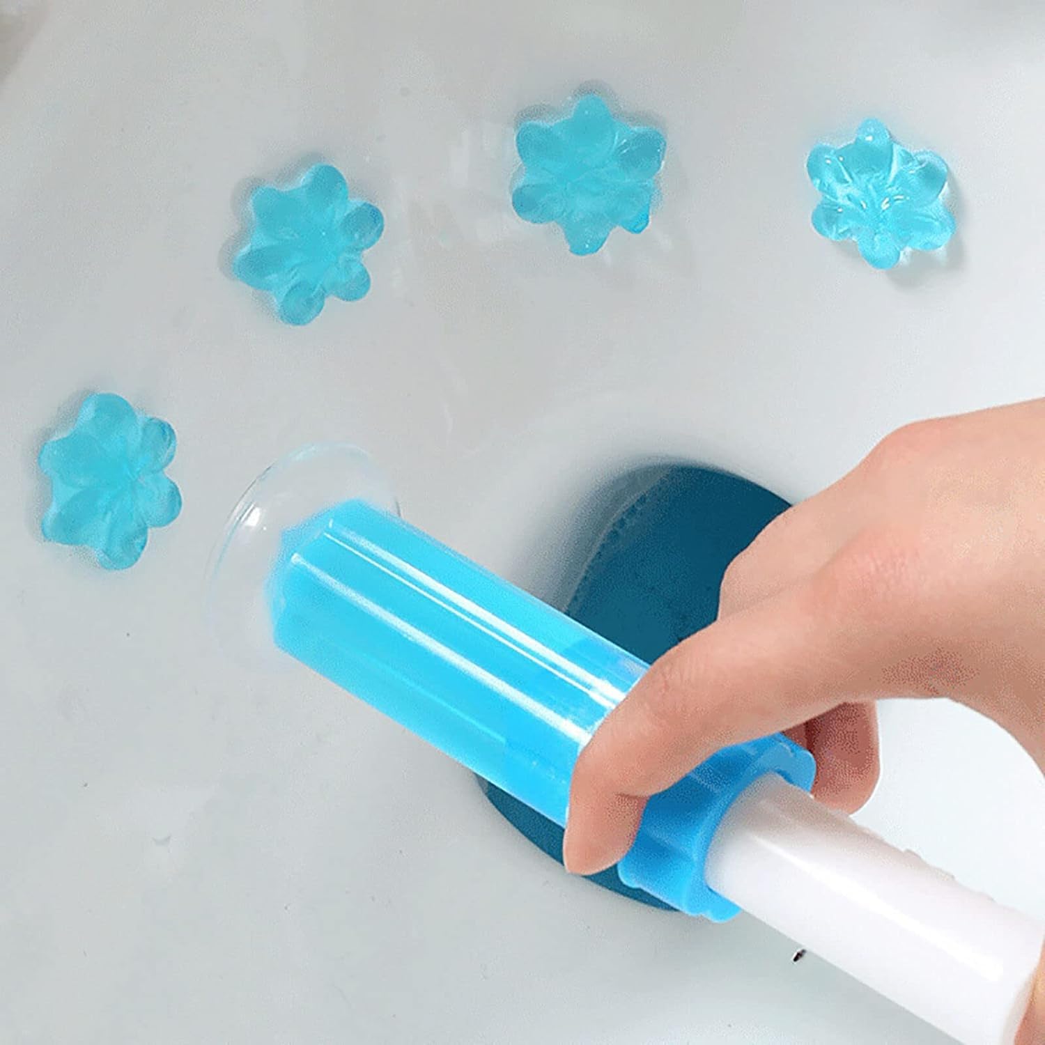 Toilet Cleaning Stamp Gel Toilet Injection Gel Flower Bathroom Cleaner Toilet Gel (Random Color) - Image 6