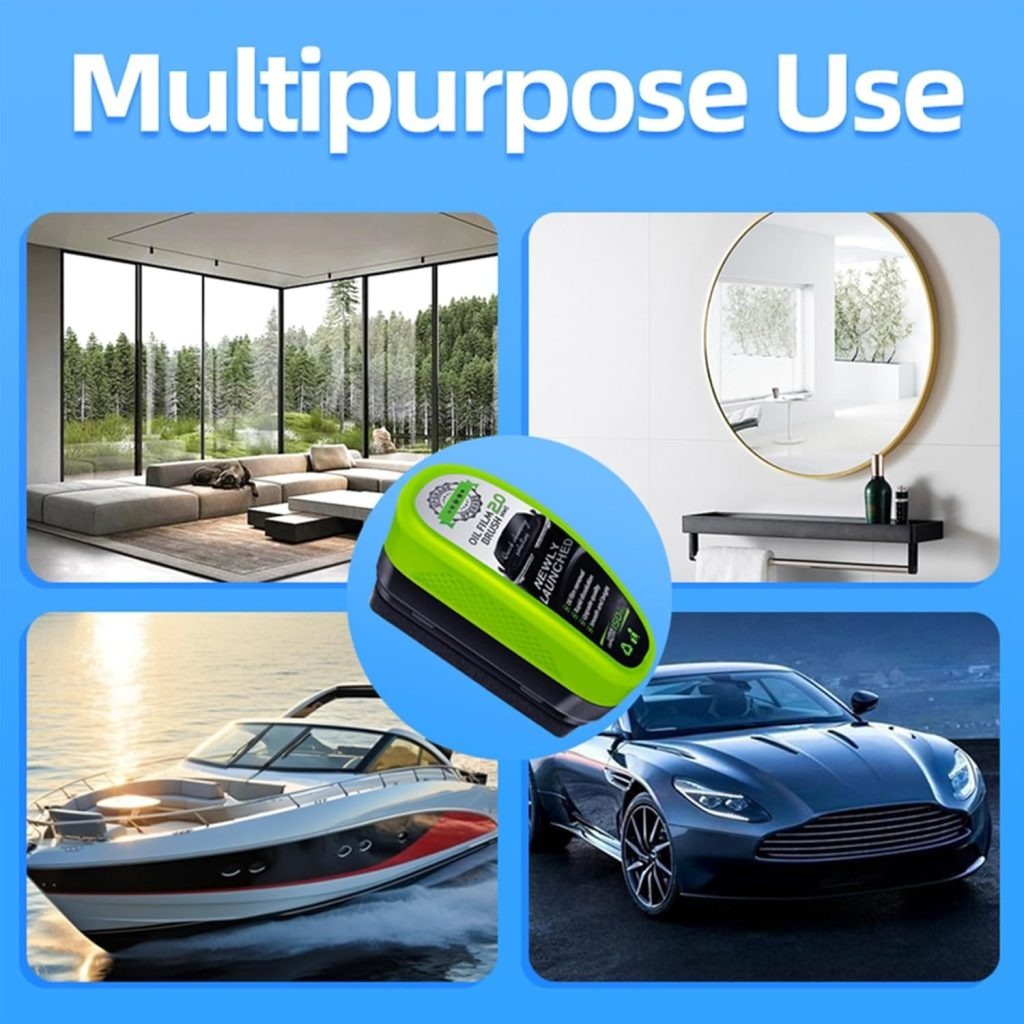 Universal Glass Cleaner,clear Vision Car Glass Oil Film Cleaner Brush For Windshield | Bottle also Included - Image 3