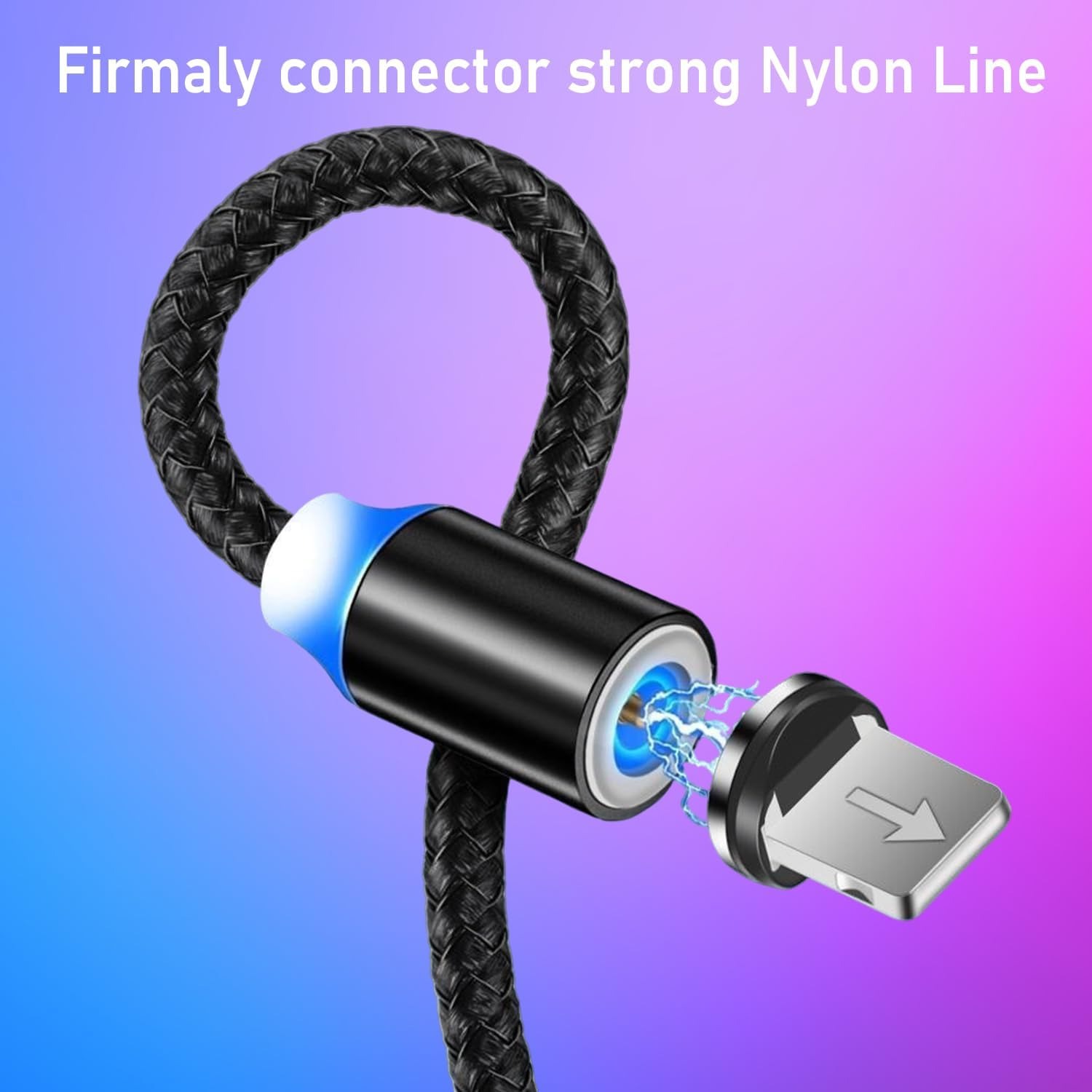 3-In-1 Magnetic Fast Charging Cable with 360° Rotation and LED - Image 5