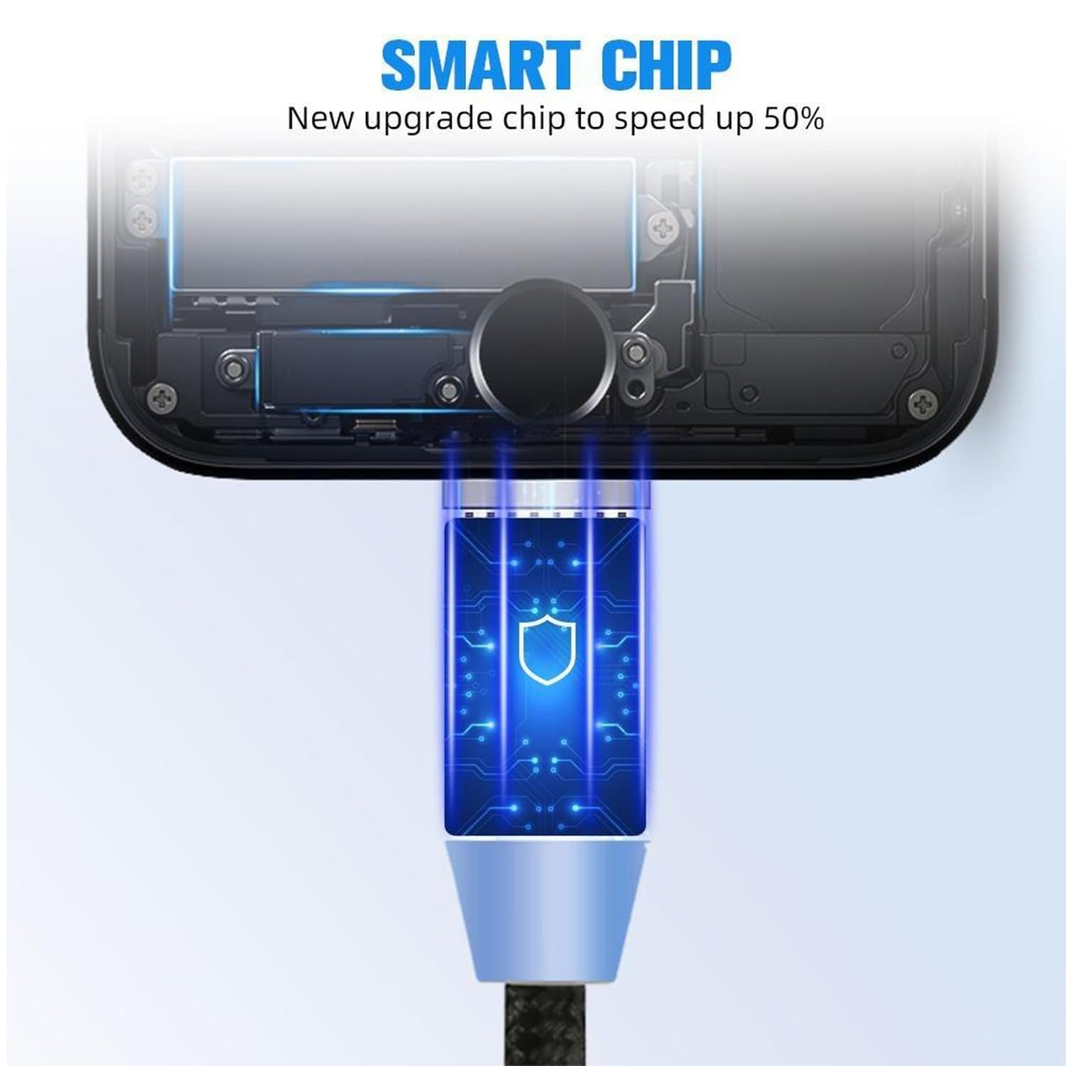 3-In-1 Magnetic Fast Charging Cable with 360° Rotation and LED - Image 7