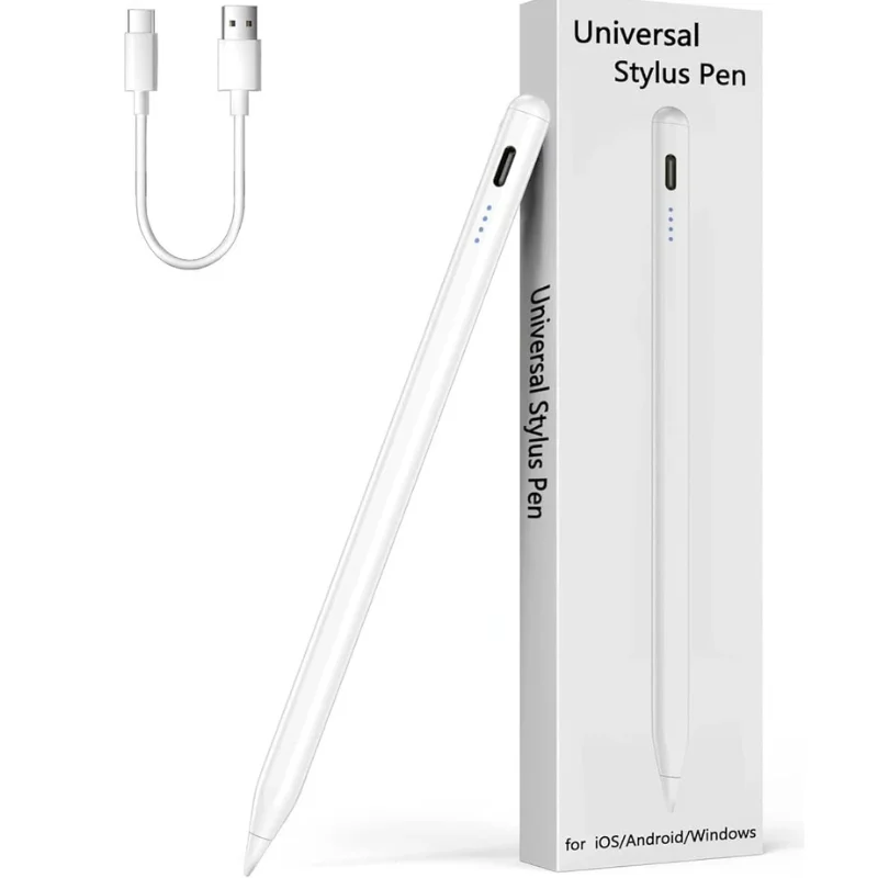 Universal Rechargeable Stylus Pen for Touchscreen Devices | Magnetic Stylus with High-Precision Tip | USB Type-C Charging | Compatible with iPad, Android & Tablets - Image 3