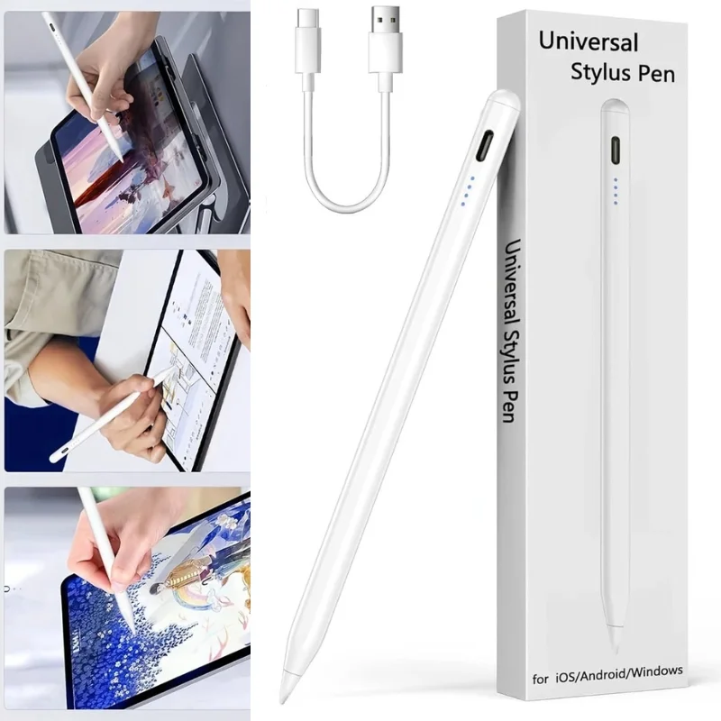 Universal Rechargeable Stylus Pen for Touchscreen Devices | Magnetic Stylus with High-Precision Tip | USB Type-C Charging | Compatible with iPad, Android & Tablets - Image 4