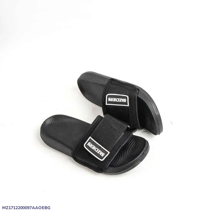 Black Casual Slide Slippers for Hot Weather