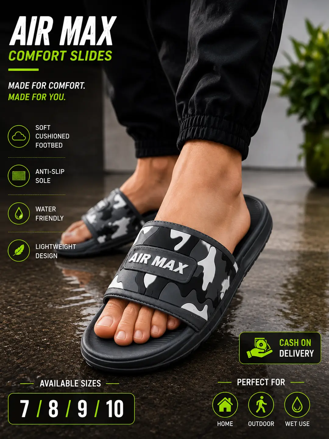 Air Max Camo Slides for Men – Lightweight Comfort Slippers - Image 6