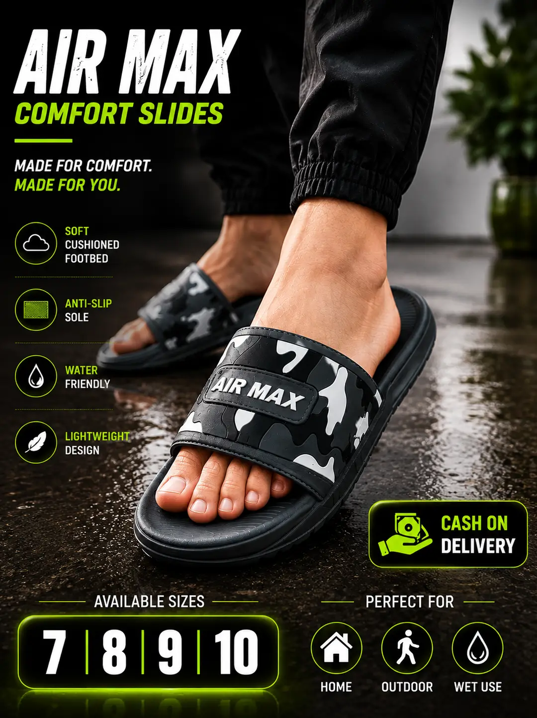 Air Max Camo Slides for Men – Lightweight Comfort Slippers - Image 7