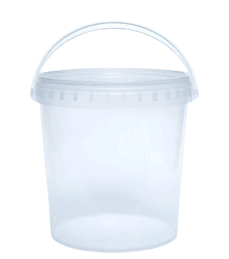Clear Plastic Bucket for Storage & Food - 1000ML - 150pcs - Image 3