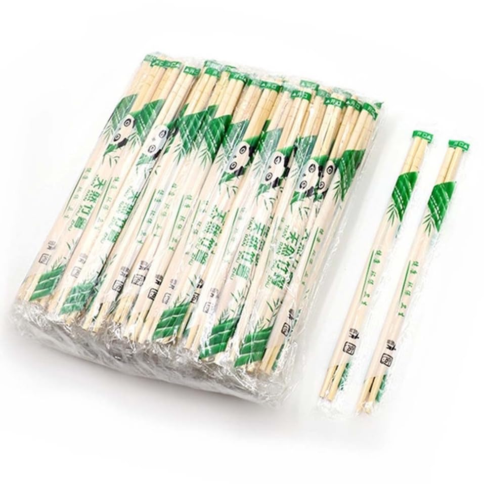 Bamboo Chopsticks - Pack of 100 Pairs (200 Sticks) Reusable Natural Wood - Image 8