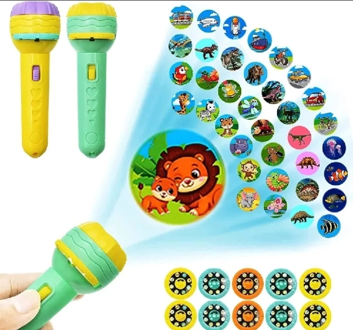 Kids Battery Operated Projector Torch with 24 Patterns & Educational Light