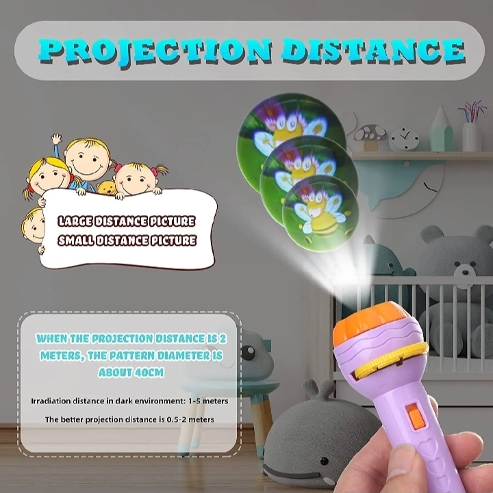 Kids Battery Operated Projector Torch with 24 Patterns & Educational Light - Image 5